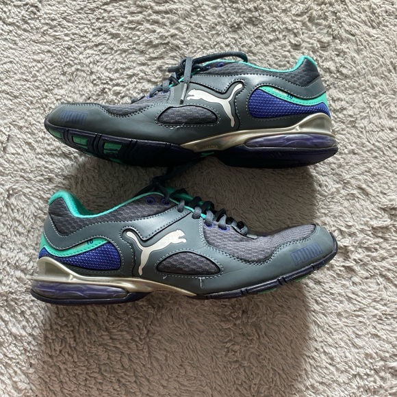 Puma grey/purple/teal trainers - Picture 2 of 4